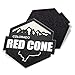 Red Cone Trail Patch 4x4 Off-Roading Rubber PVC with Hook & Loop Backing