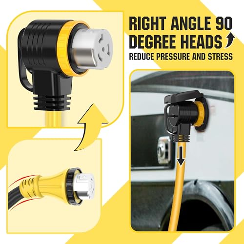 Image of YOMILINK 75 Feet 50 Amp RV /Generator Cord,NEMA 14-50P to SS2-50R Twist Lock