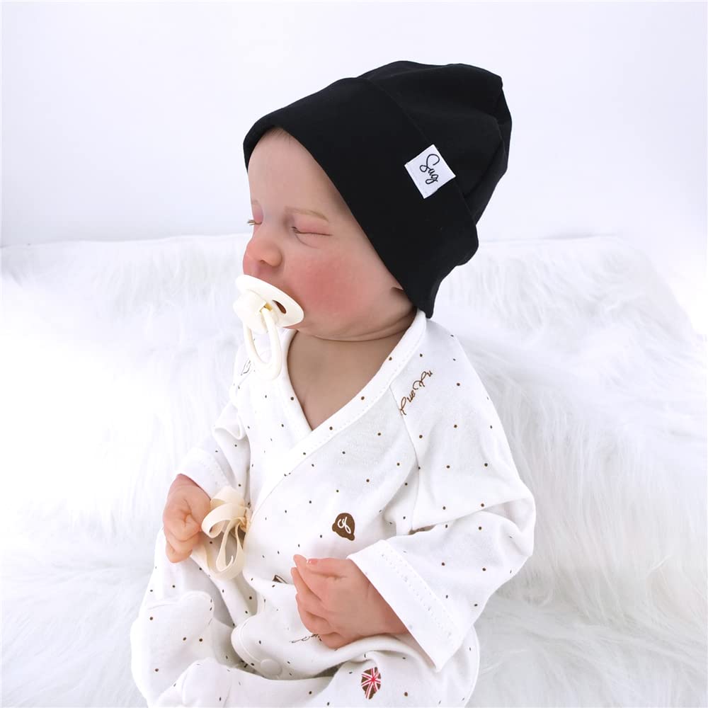 Jersey-Beanie-Mütze für Neugeborene, Babys, Jungen, Mädchen, seidig, Satin, gefüttert, Mütze, Haube, Kleinkind, kleine Kinder, Beanies Caps