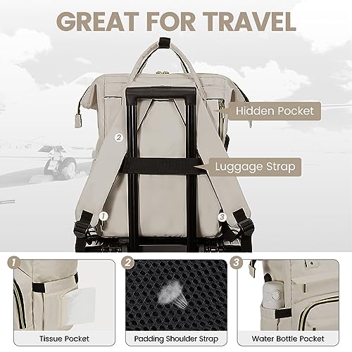 Image of LOVEVOOK Laptop Backpack for Women Teacher Backpack Nurse Bag,Work Bags Backpack Purse Bag Anti-Theft Travel Backpacks with USB Charging Port,15.6 Inch Backpacks for College Business Casual