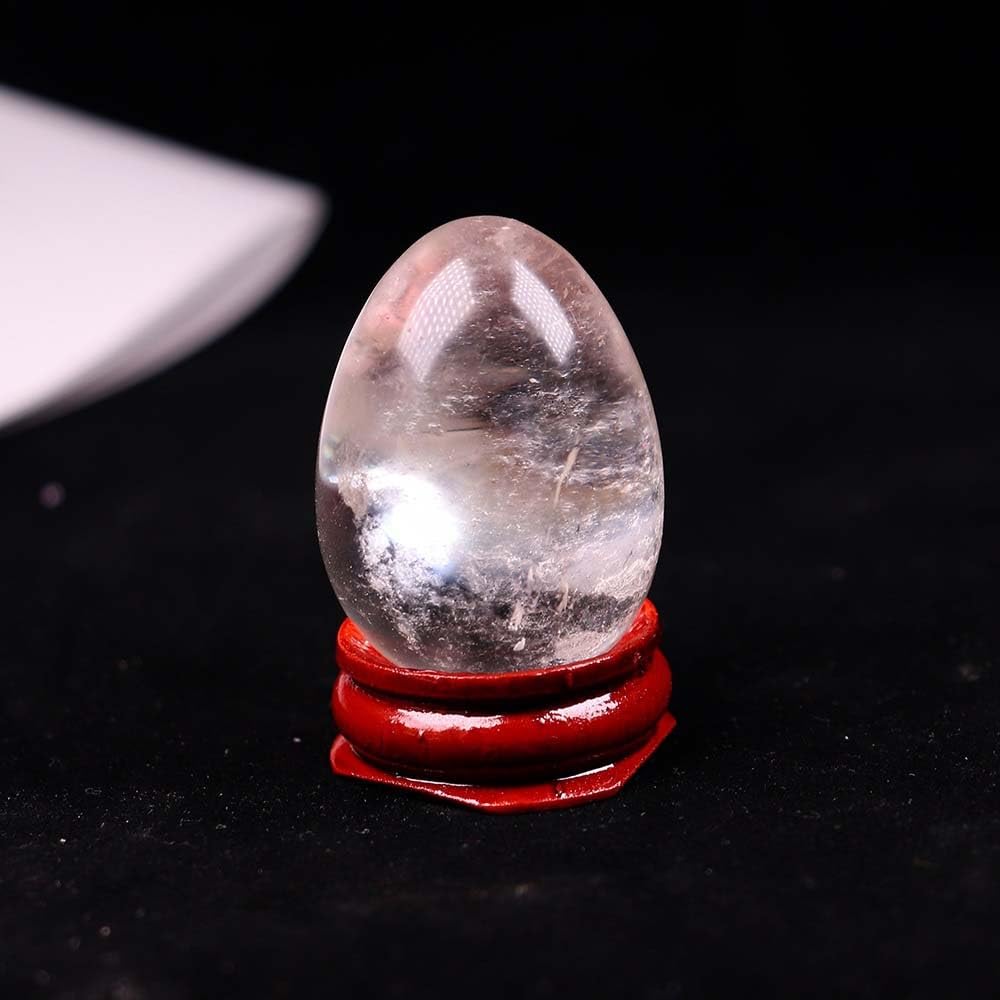 XCTXOKPVM 1pcs Crystal Egg Crystal Jewelry Quartz Magic Sphere Home Decor Ore Gift (Color : Clear Quartz)