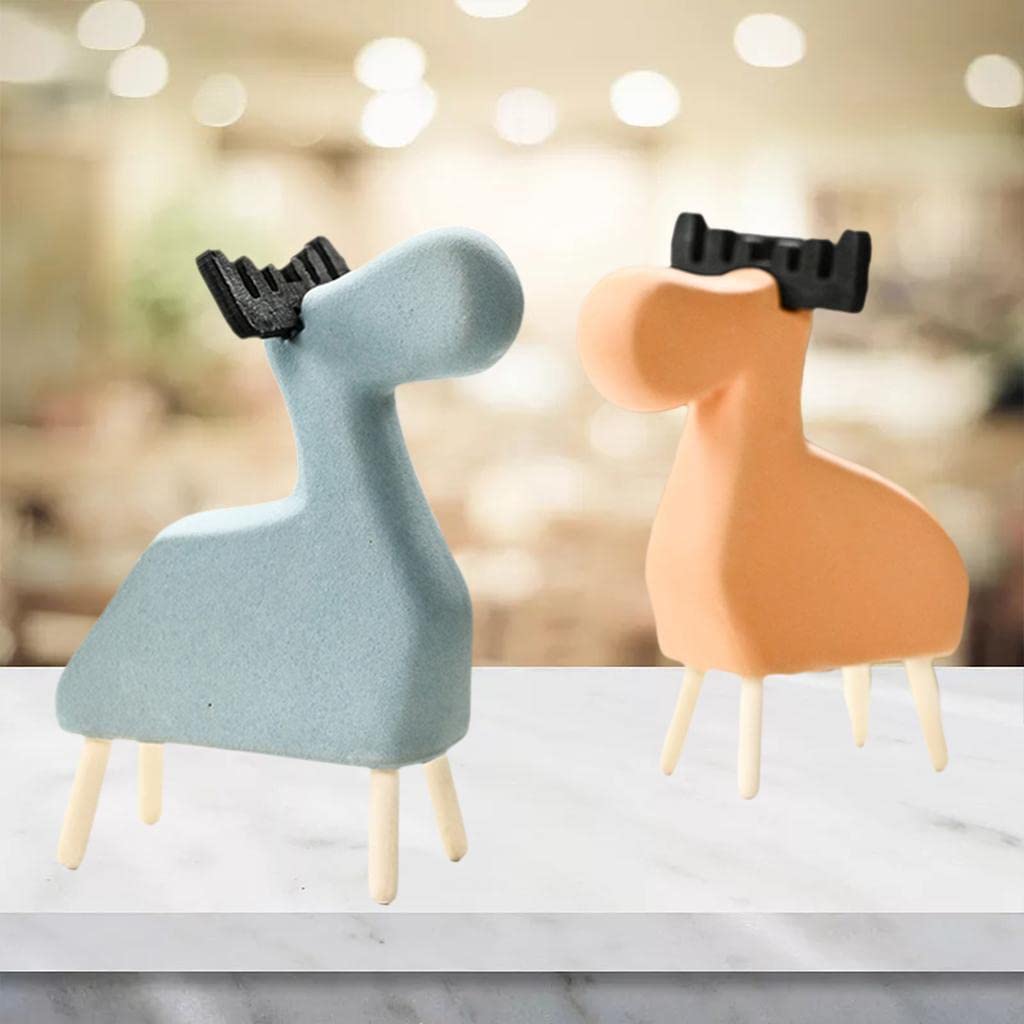 rockible Statue di Animali Creativi Modello Figurine Mobili Foto Puntelli Decorazione della Stanza Giocattolo, Alce