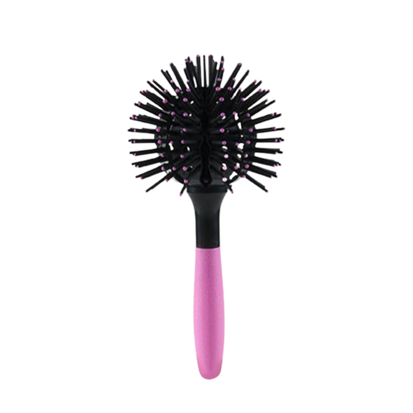 Spherical Bomb Curl Comb 3D 360 Degree Hair Styling Plastic Head Massage Spherical Brush for Salon Hair Bomb Brush Spherical Brush