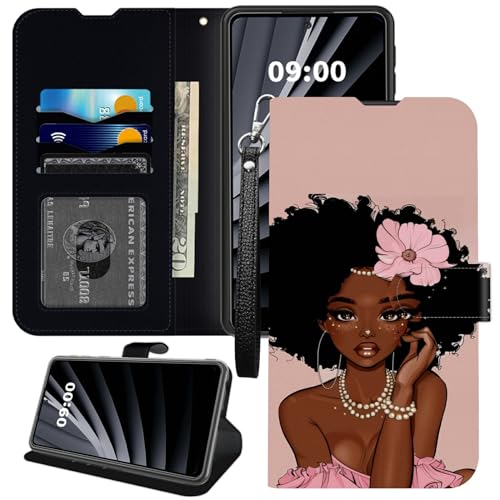 Funda tipo cartera para chile picante Serrano 3 A95B A95C A95J, piel sintética con cubierta interior de TPU para teléfono, con hebilla magnética y correa para la muñeca
