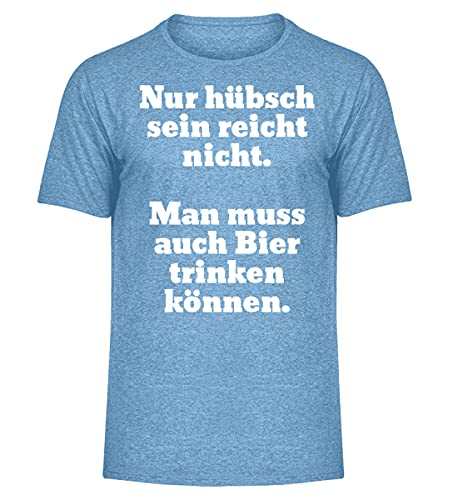 T-shirt bière homme mélange taille XL gris chiné à col rond