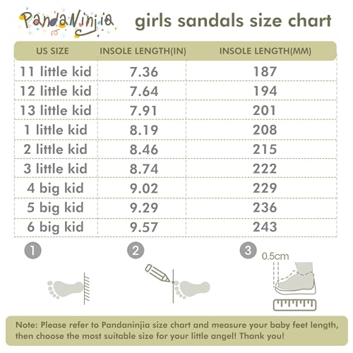 Pandaninjia Girls Sandals Low Heels Dress Shoes Open Toe Flower Girl Wedding Party For Little Big Kid Dress Sandals thumb #4