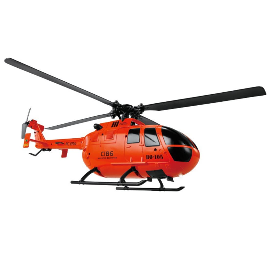 BO105 Hélicoptère RC 2,4 G 4 CH Flybarless RC Avion militaire armé avec maintien de l'altitude et positionnement du flux optique, cadeaux pour débutants et amateurs de RC (RTF