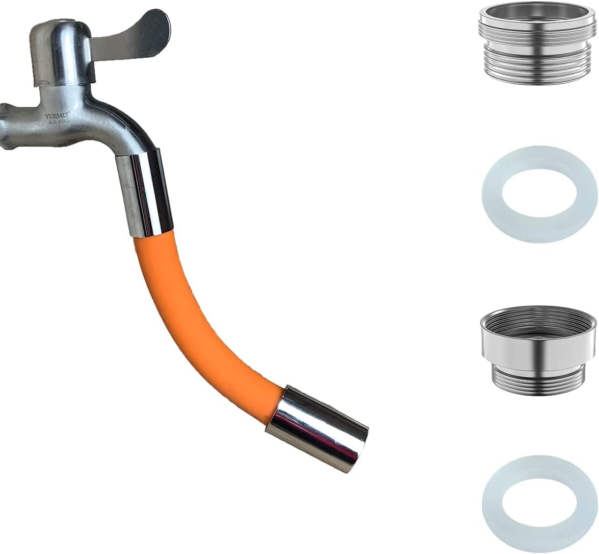 Spatlus Universal Foaming Extension Tube 360° Free Bending Faucet Lengthening Extender Adjustable Sink Drain Extension Tube Bathroom Faucet Extender (20CM, Orange) (B0BM5XQCNT) Amazon Price History, Amazon Price Tracker