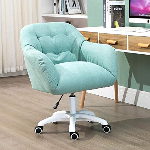 Chaise de bureau en velours bleu pour optimiser le télétravail