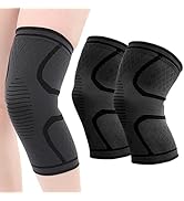 huiyonglan 1 Pair Knee Support, Knee Brace, Knee Brace Support for Men, Knee Brace Football, Blac...