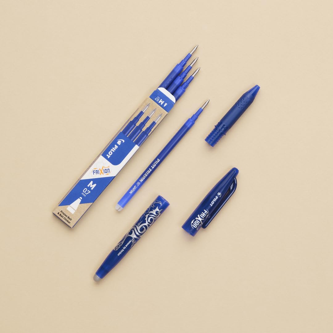 PILOT Frixion Ball Penna Cancellabile Termosensibile Blu Tratto Medio 5 Pezzi