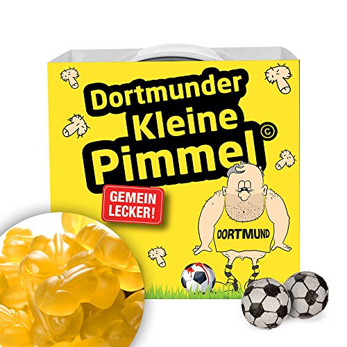 Ligakakao Dortmund Fanartikel KLEINE PIMMEL | Gemein leckere Fruchtgummis für Dortmund Fans, inklusive Messlatte zum Lachen & Vergleichen | Schalke, Bayern & Fußball Fans