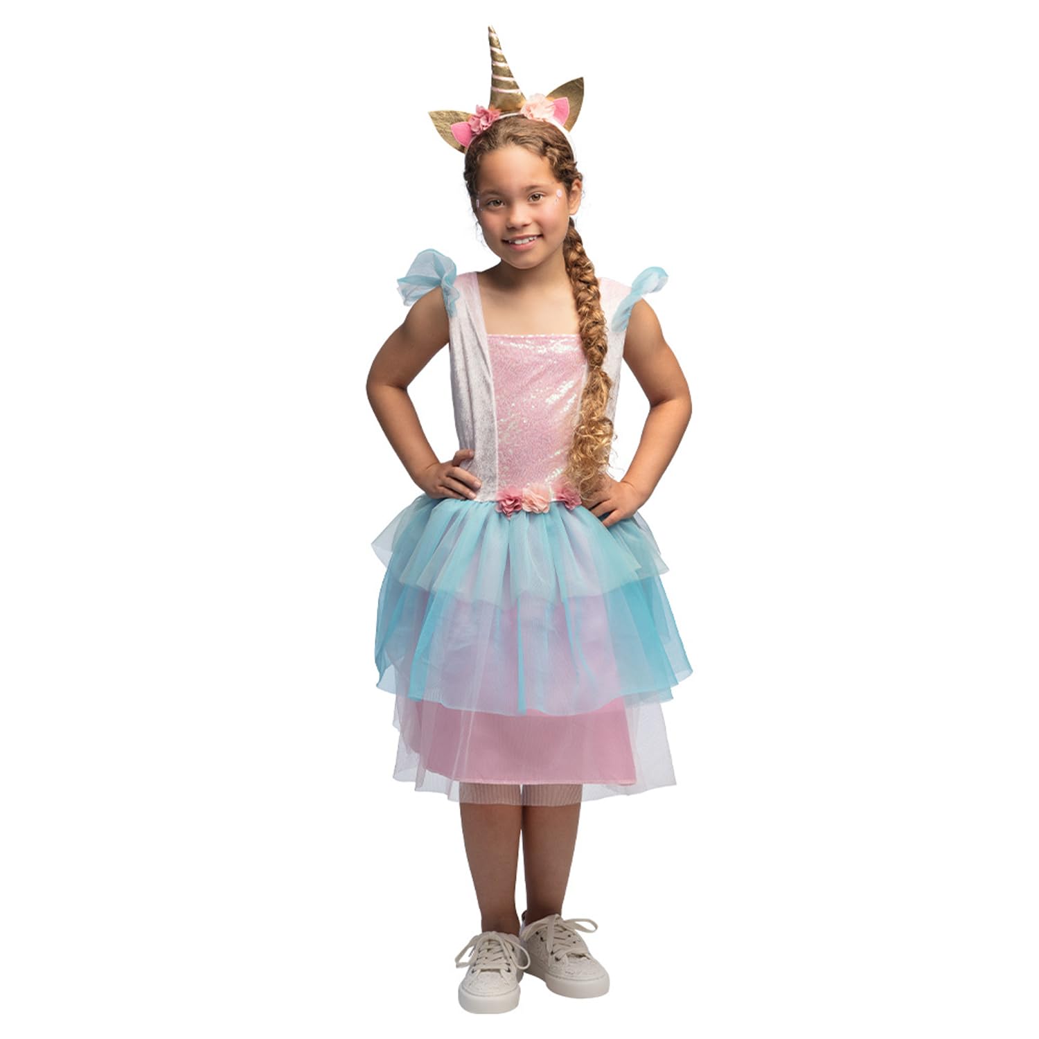 Boland 82421 Kinderkostüm Einhornprinzessin Children's Unicorn Princess Costume, Multicoloured, 5-6 Years