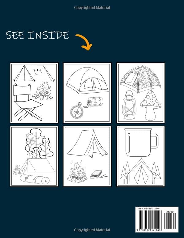Camping Coloring Book for Kids: A Cute Cool Relaxing Camping Book With Premium Design | Cute and unique pages for Kids | Gift For Boys and Girls image 3