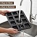 IMengjbang 4 Pack Brownie Pan, 12 Cavity All Edges Square Cupcake Brownie Pans Mini Cake Non-stick Bakeware for Bread Loaf Cake Cookie Oven, Heavy Duty Carbon Steel Mini Muffin Pan
