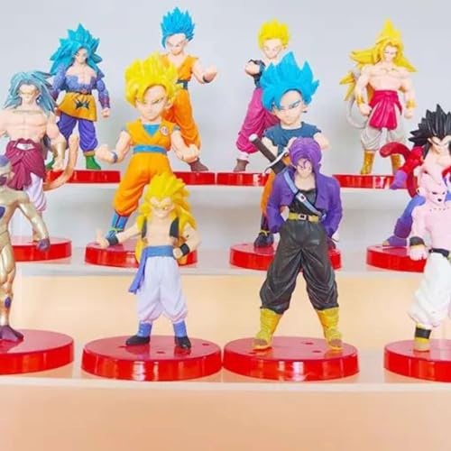 Image of Mallexo DBZAction Figures Set 2PCs Dragn Bal Z Toys for Kids Animee Toy Set of Size 10-14CM for Car Dashboard, Decoration, Cake, Office Desk & Study Table Multicolor (S7)
