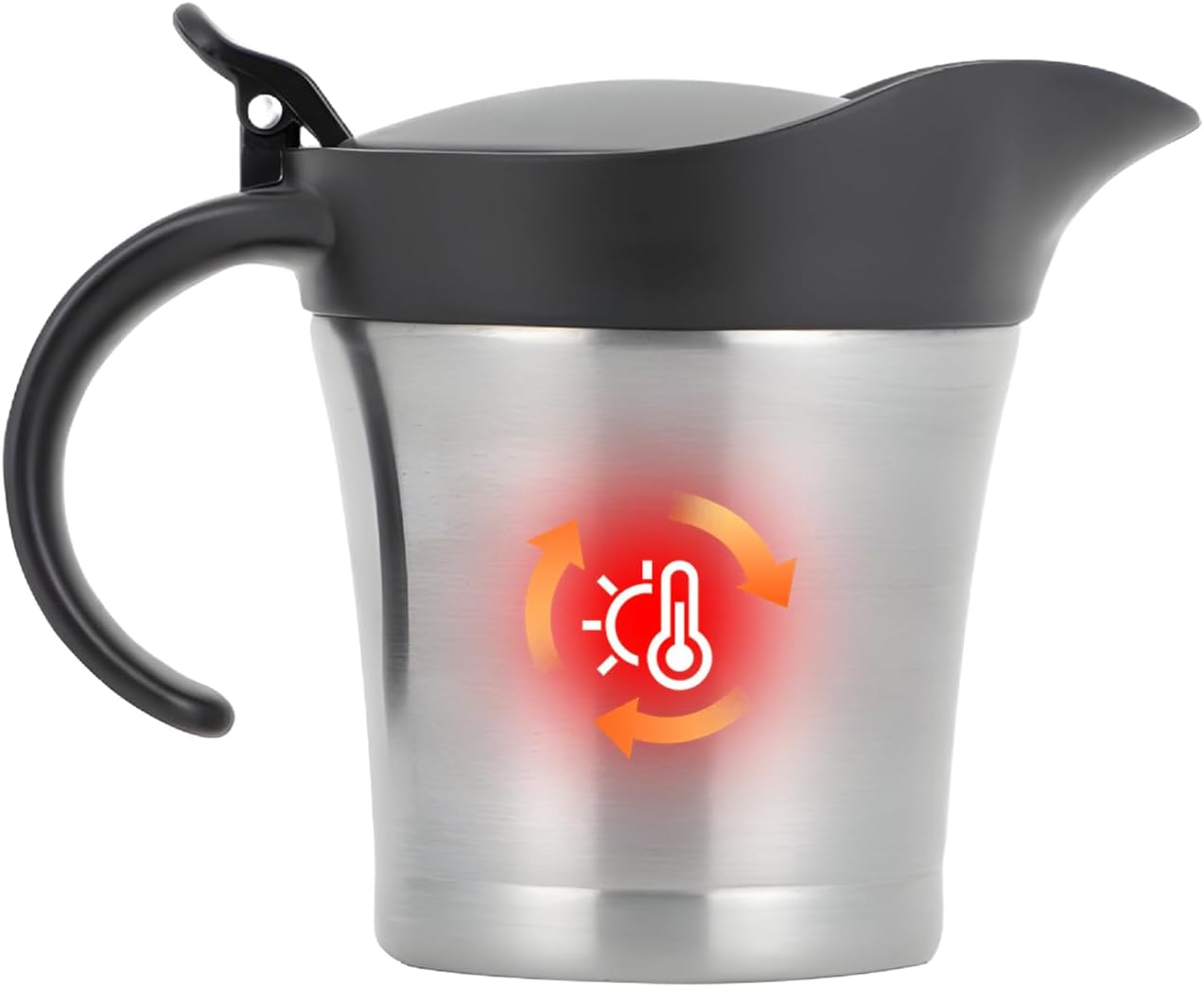 Insulated Sauce Pot, Large Capacity, 450ml, Salad Dressing Server, Tabletop Gravy Server, Elegant Design, Great for Events and Catering Use