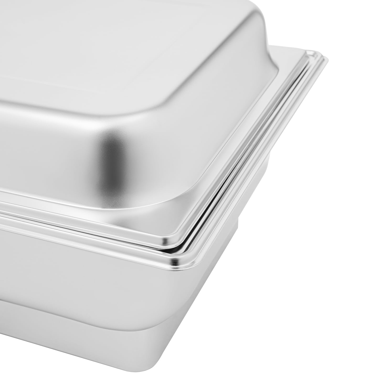 Chafing Dish Buffet Set da 9 l, server a buffet, in acciaio inox, 56 x 26 x 36 cm, con controllo della temperatura, con coperchio portatile (2 scomparti)