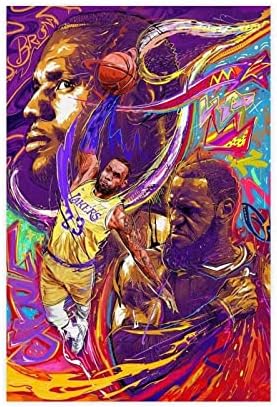 YANGGUANG LeBron James Poster 1 Canvas Poster Wall Art Decor Print Picture Paintings for Living Room Bedroom Decoration Unframe: 12x18inch(30x45cm)