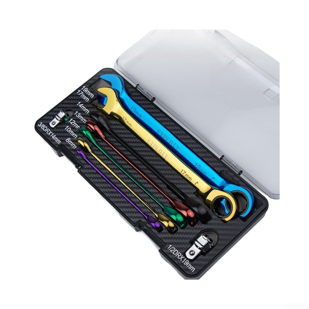 Cricchetto Multifunzione in Acciaio 13mm Duro(9pcs Ratchet Color) | Acciaio ad alta durezza, resistenza all'usura, design leggero, ideale per per moto, manutenzione rapida