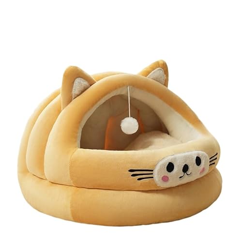 DREAM STYLE 大型です 猫 ハウス ベッド ペット用寝袋 ドーム型 キャットハウス 小型犬 猫用 猫のおもちゃです 犬猫兼用 暖かい ふわふわ 折りたたみ式寝マット マット クッション 保温防寒 猫犬小動物用 室内用厚み 冬 寒さ対策 可愛い お