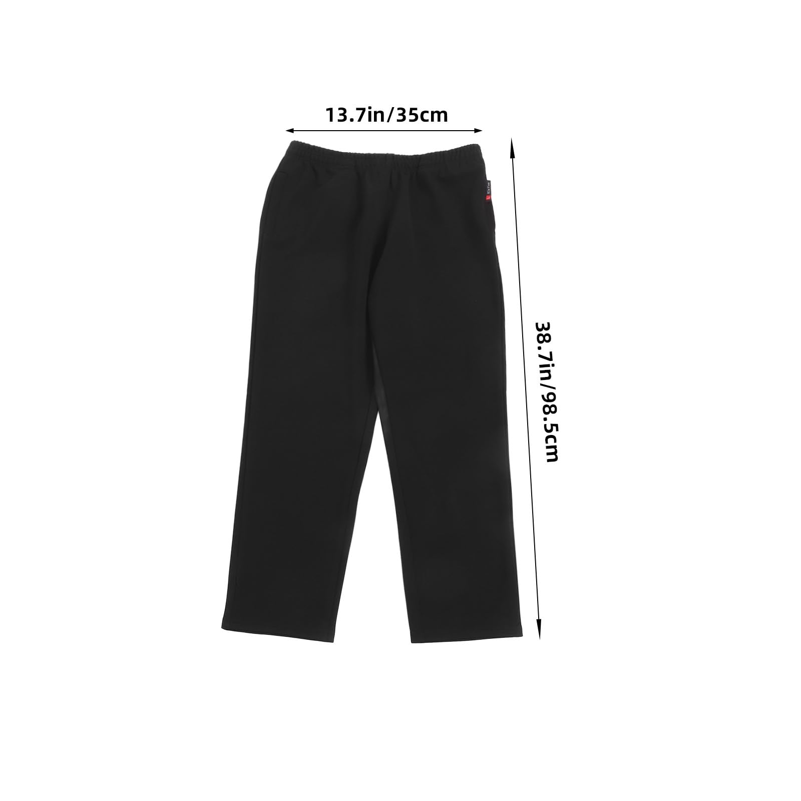 Schwarze Kochhose für Herren aus Atmungsaktiver Baumwolle mit Elastischem Bund und Hoher Strapazierfähigkeit für Verschiedene Küchensituationen
