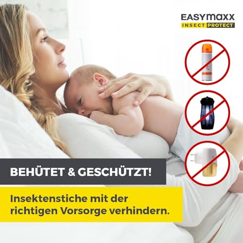 EASYmaxx Insect Protect Teleskop Fliegengitter Fenster mit Rahmen und integriertem Netz | Dachfenster Insektenschutz | Ohne Schneiden | Ohne Bohren | 63 x 93 cm bis 100 x 160 cm [Weiß]