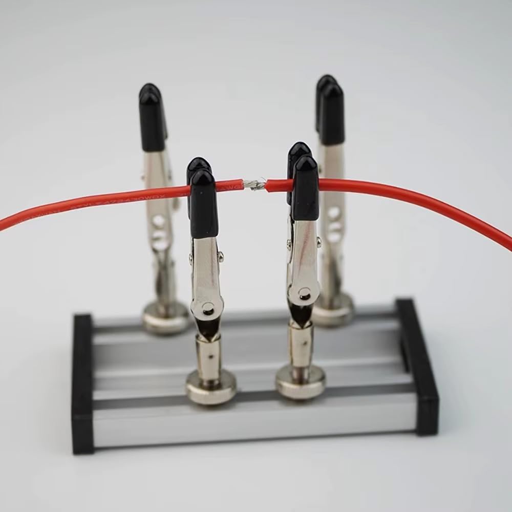 iDili Aluminum Alloy Soldering Iron Welding Stand, Track Clamp Solder Assistant Universal Auxiliary Clamp Holder