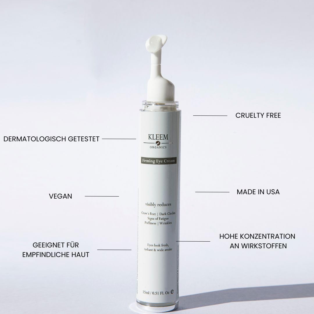 Augencreme-Set mit doppelter Wirkung – Anti-Aging- und feuchtigkeitsspendendes Augengel gegen Augenringe, Schwellungen und feine Linien – Augenbehandlung mit Hyaluronsäure und Peptiden – 2 x 15 ml
