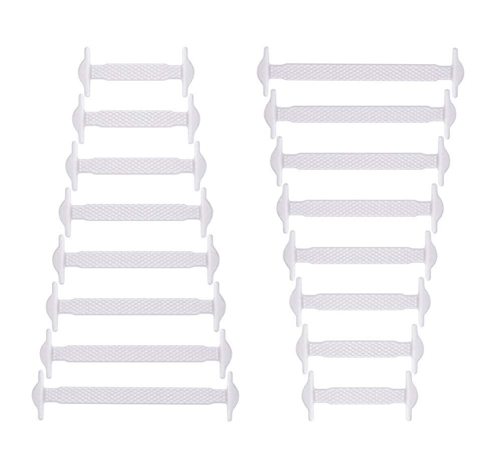 No Tie Shoe Laces for Kids and Adults, Elastic Laces for Trainers, Silicone Tieless Flat Shoelaces for Running Shoes