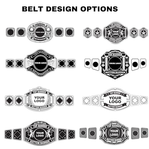 HANDSY Customizable Championship Belt - Personalized Custom Wrestling Belt - Custom Championship Belt for Award Sports Events (2mm Zinc)