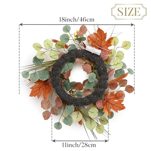 Valery Madelyn Fall Halloween Wreath with Lights for Front Door 18" by Valery Madelyn - Used condition - Image 7