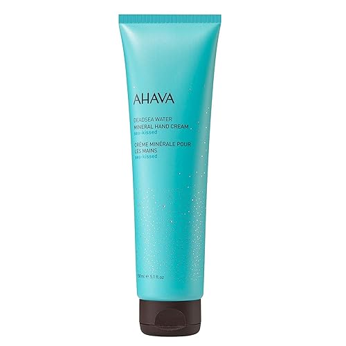 AHAVA Crema de manos mineral de agua del mar muerto, Sea-Kissed - Hidratante de manos para manos secas y agrietadas, absorción ligera y rápida,