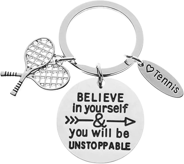Sportybella Tennis Keychain, Tennis Jewelry- Tennis Players & Tennis Teams Gifts