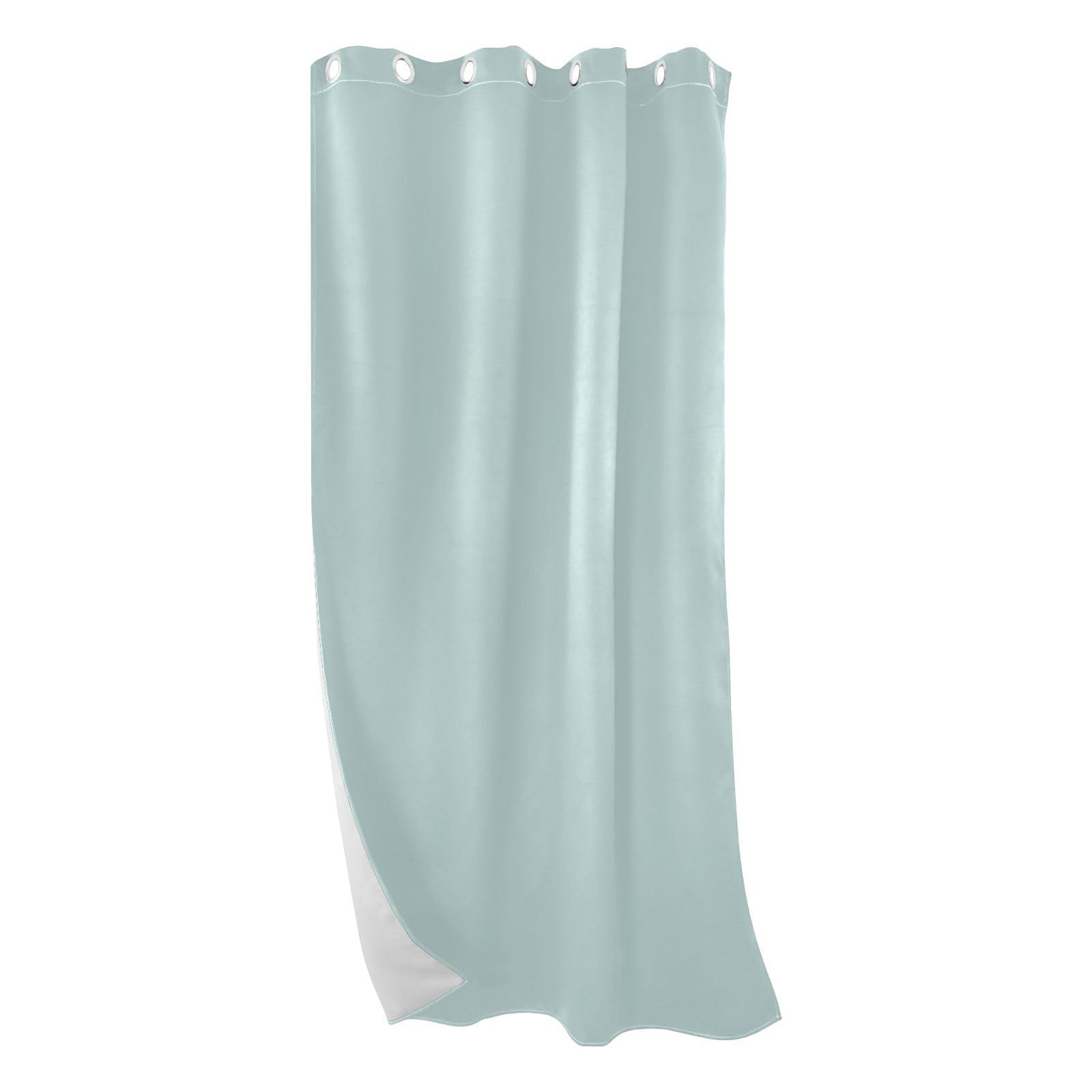 Rideaux longs occultants haut de gamme gris bleuté salon 213,4 cm