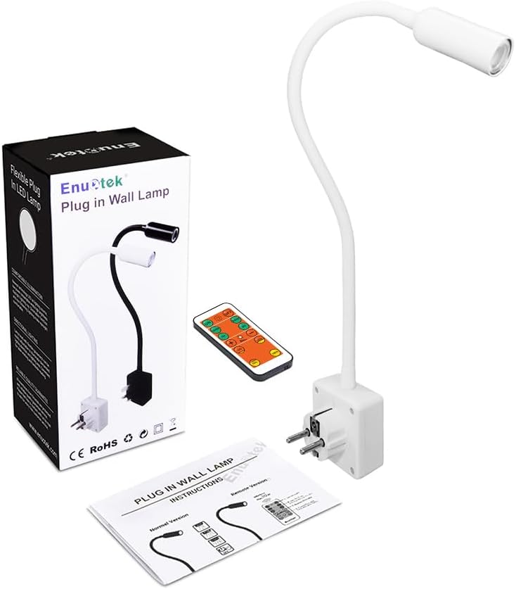 Warning image indicating that the ENUOTEK LED wall lamp cannot be used with timer sockets.