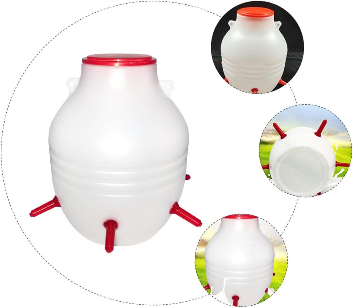Lamb Milk Feeder with Nipples Durable Automatic Nursing Bottle for Newborn Animals Large Capacity Feeding Pot for Sheep and Goats for Farm Use
