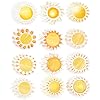 120 Pcs Gold Sun Cutouts Card Paper Sun Shape Cardstock Die Cuts with Glue Points 4 Inch Double Sided Paper DIY Craft for Bulletin Board Summer Wall Party Home Supplies School Craft #5
