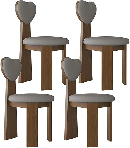 Miniatura 34 de YVYKFZD Juego de sillas de comedor de madera maciza, silla de comedor tapizada, sillas de cocina de cuero, silla de sala de estar con respaldo en