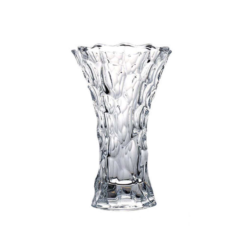 asdchZen Flower Crystal Glass Vase Decoration Transparent Hydroponic Large Flower Arrangement Living Room Lily Dried Flower Modern