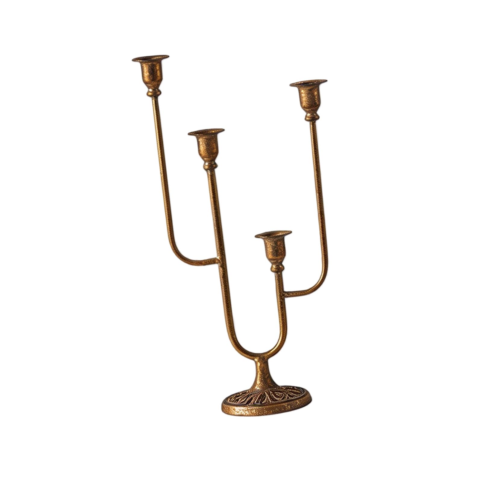 Candelabra Holder, Iron Black Candelabra Holder Decorative Stand Iron Taper for Dining Table Wedding Home Decoration