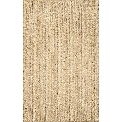 Nuloom Rigo Hand Woven Farmhouse Jute Area Rug, 8' X 10', Natural #TOP2