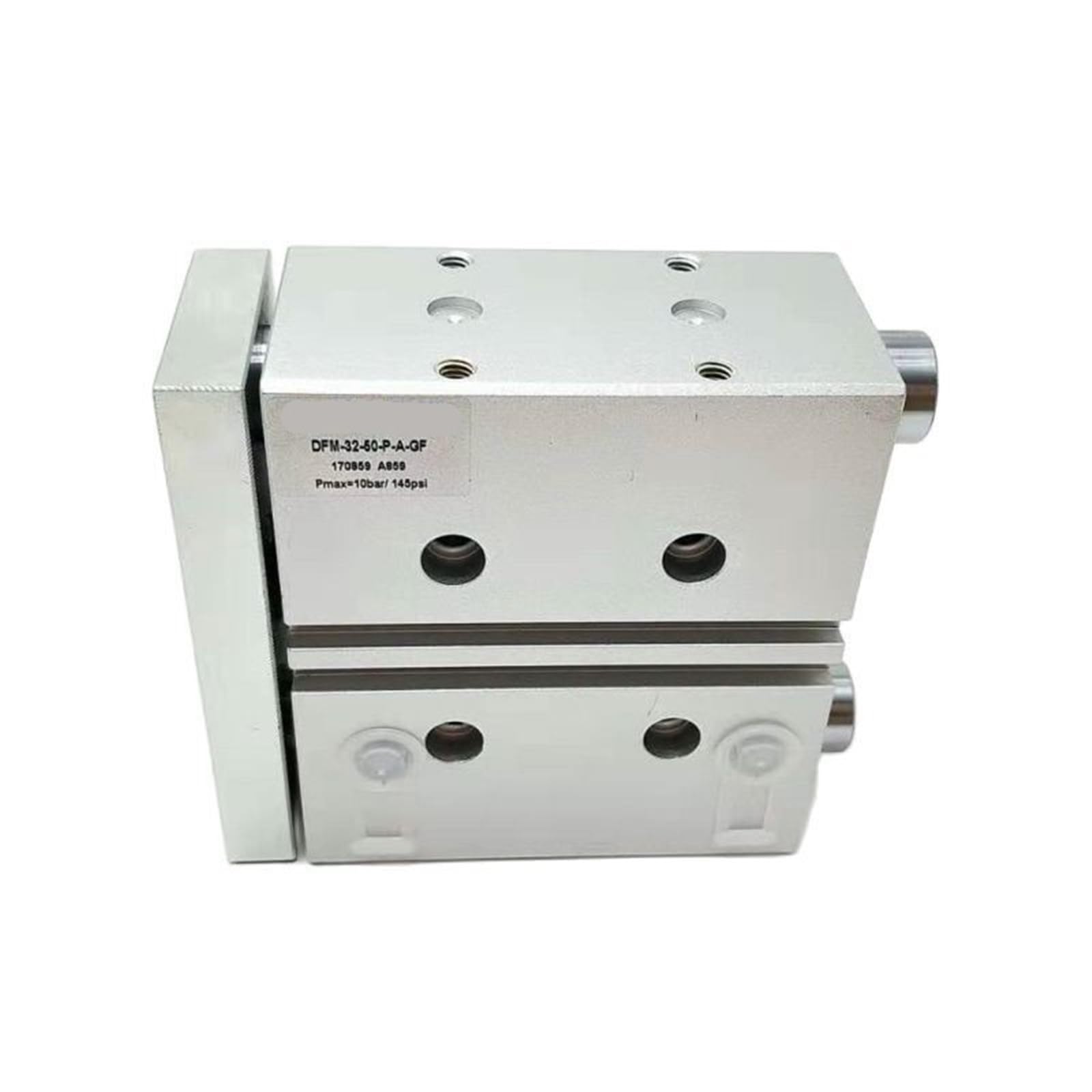 Vérin pneumatique DFM-25-100-P-A-GF avec colonne de guidage pour machine