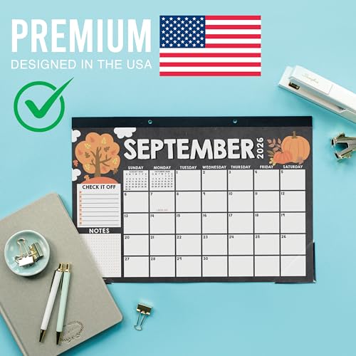 Image of Hadley Designs Large Teacher Desk Calendar 2026-2027 - Desktop Calendar 2026, 18-Month Academic Desk Calendars for School, Home & Office, Cute Classroom Must Haves, Back to School Teacher Gifts