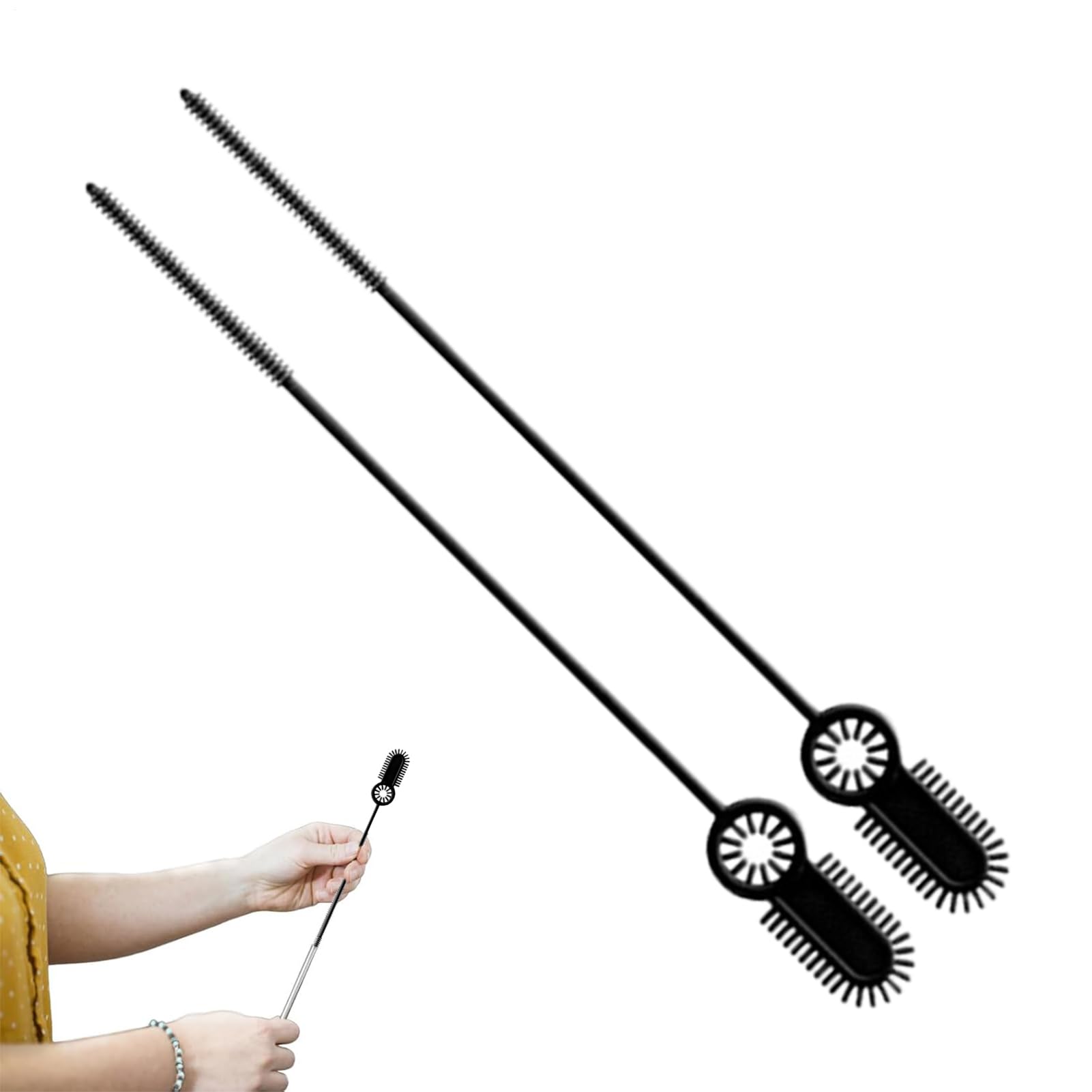 Reusable Straw Cleaner 2 Pack Cleaning Brush Set Multifunctional Bottle Scrubber Drink Straw Cleaning Tool