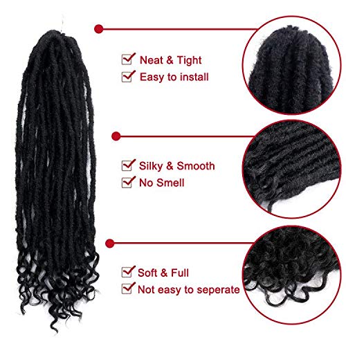 Dea Faux Locs crochet Braiding Hair, 6 pezzi/lotto...