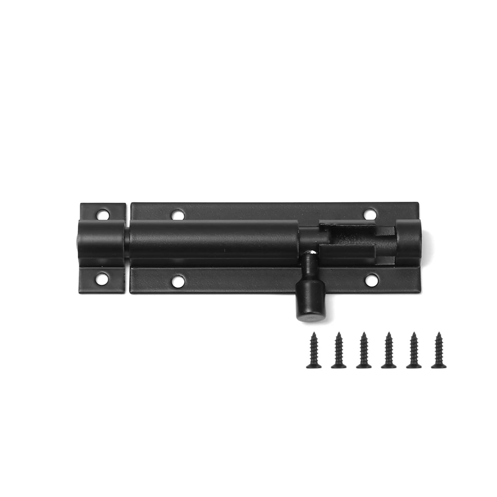Pestillo deslizante de perno cilíndrico negro de 8" para la puerta de tu baño o cocina