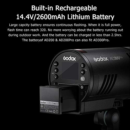 Ficha técnica Godox AD300Pro Luz estroboscópica portátil para Exteriores 2.4G Inalámbrica 300Ws 5600K TTL 1 8000s Sincronización rápida 0.01 1.5s Tiempo de mpus S2 Flash portátil Soporte Tipo S - Fernando Cortés Ficha técnica Godox AD300Pro Luz estroboscópica portátil para Exteriores 2.4G Inalámbrica 300Ws 5600K TTL 1 8000s Sincronización rápida 0.01 1.5s Tiempo de mpus S2 Flash portátil Soporte Tipo S - Fernando Cortés