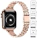QUNDAXI Rose gold Apple Watch Band Compatible with Apple Watch 41mm 45mm 42mm 44mm 40mm 38mm Metal stainless steel Watchband suitable for iWatch 87654321SE series Women Luxury strap (38mm
