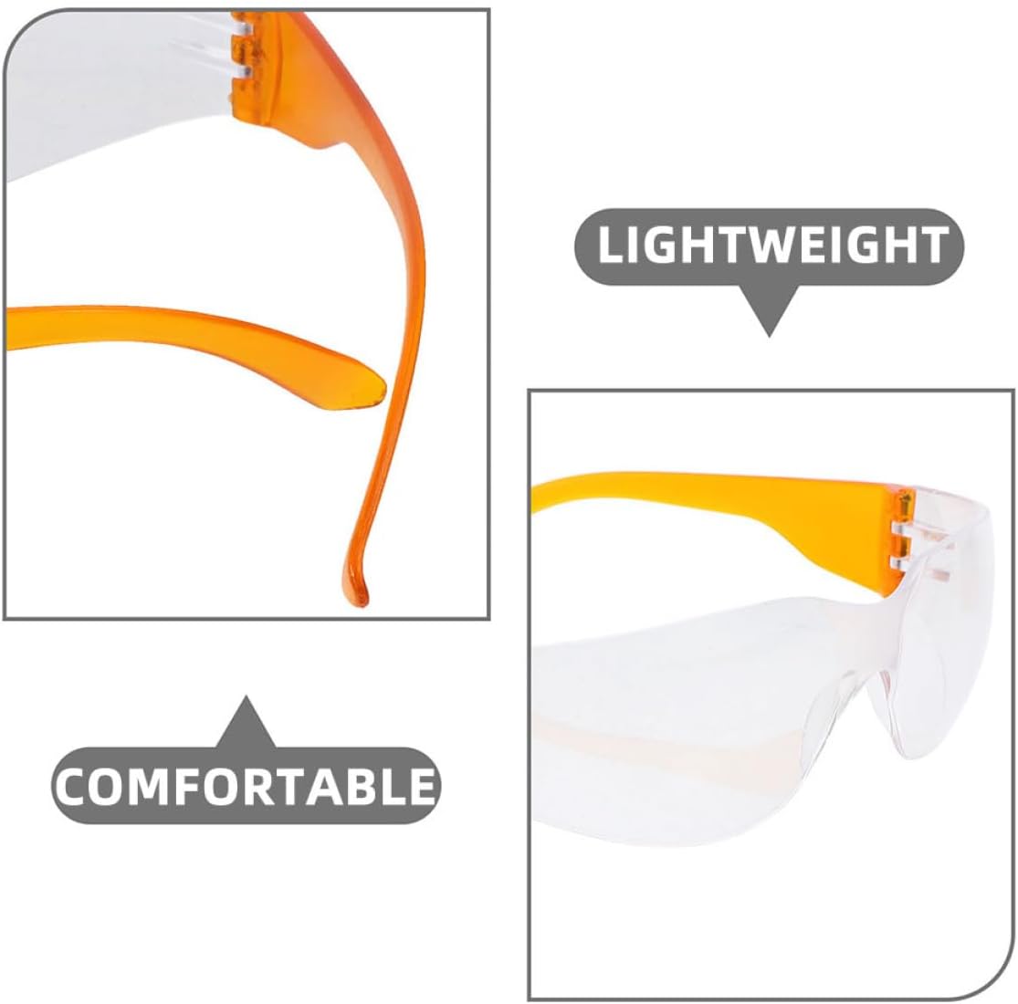 ORFOFE 6pcs Waterproof Protective Goggles, Anti-abrasion Laboratory Safety Eyewear, Science Experiment Eye Protection for Boys and